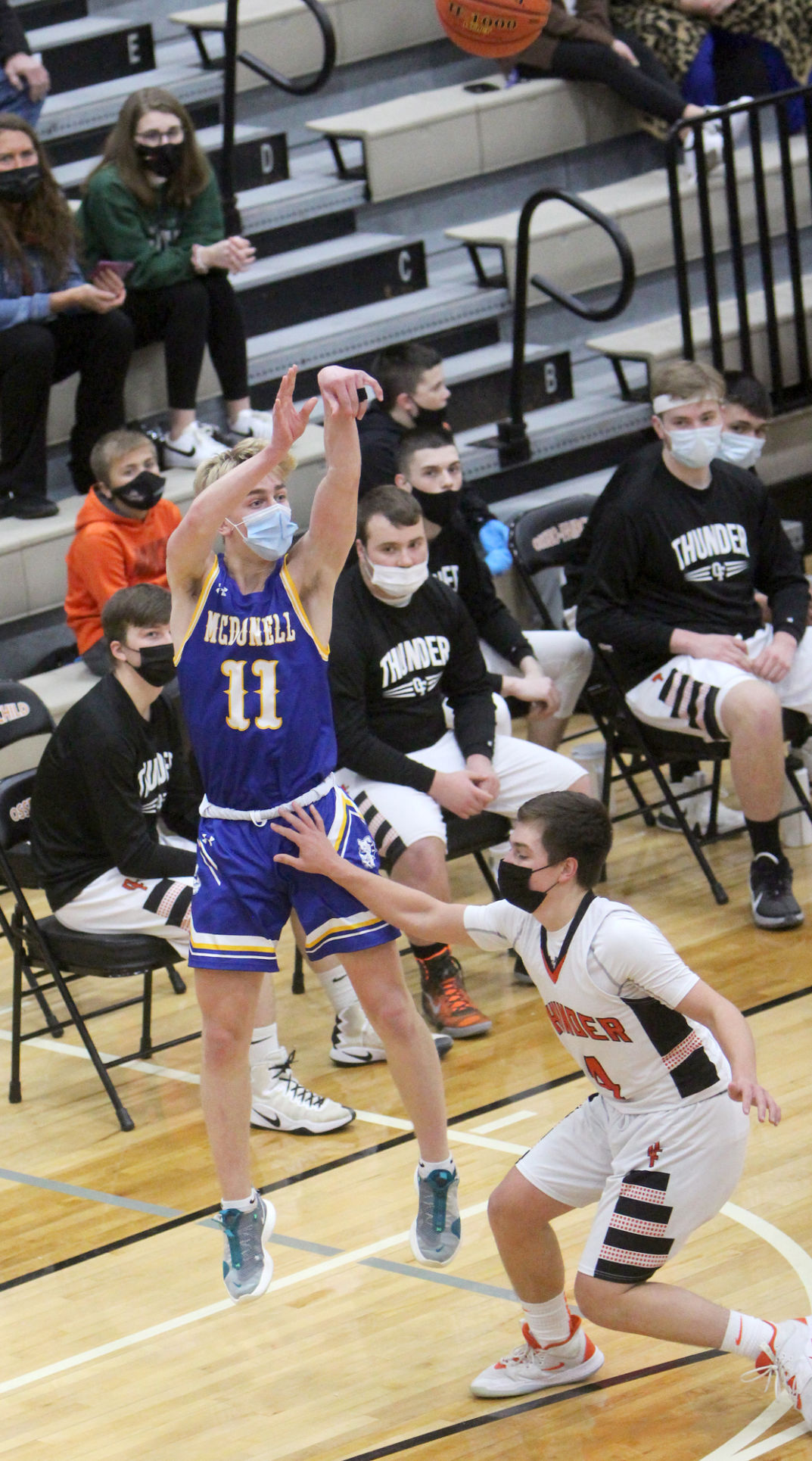 McDonell boys basketball at Osseo-Fairchild 1-11-21